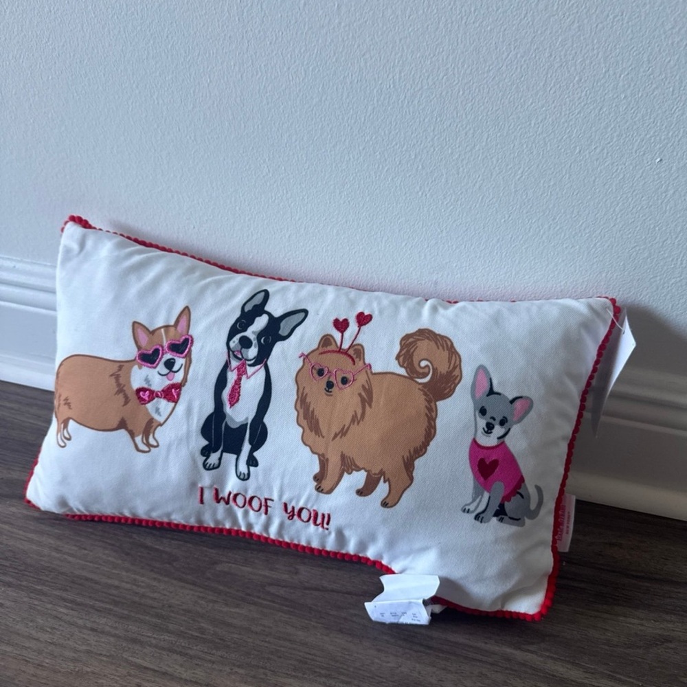 Happy Valentine’s Day pillow corgi bulldog